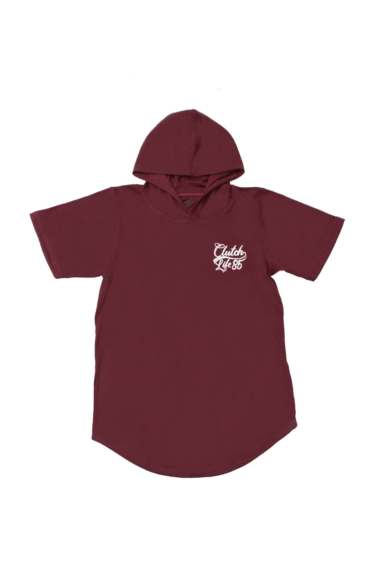 Signature Scoop Hooded Tee - Burgundy