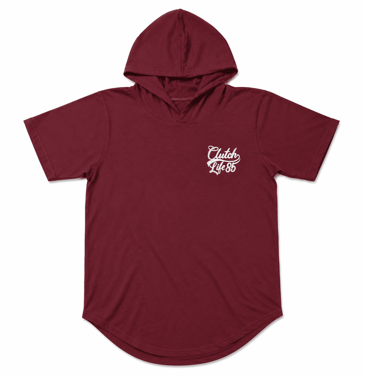 Signature Scoop Hooded Tee - Burgundy