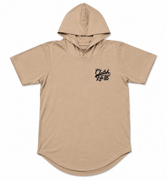 Signature Scoop Hooded Tee - Cream