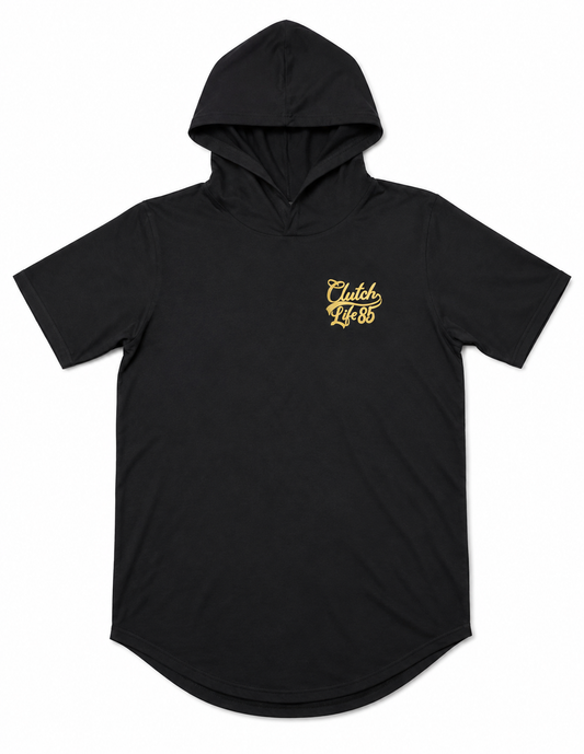 Signature Scoop Hooded Tee - Black